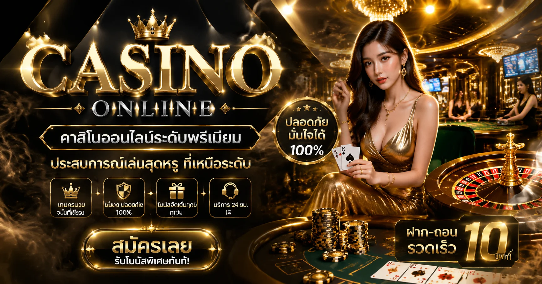 คาสิโนออนไลน์ LKVIP88 บาคาร่าสด รูเล็ต ไฮโล ดีลเลอร์จริง